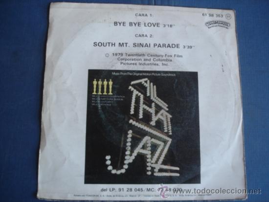 Discos de vinilo: ALL THAT JAZZ  BYE BYE LOVE - Foto 2