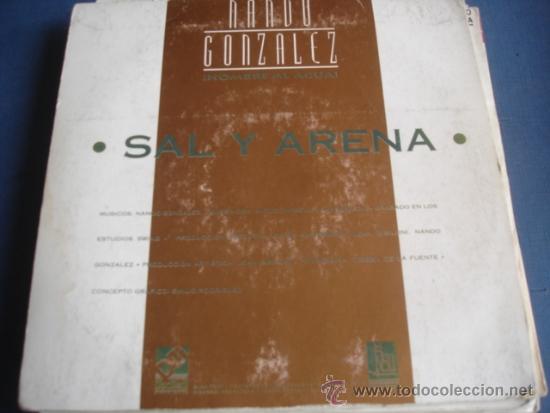 Discos de vinilo: NANDO GONZALEZ  SAL Y ARENA  PROMO - Foto 2
