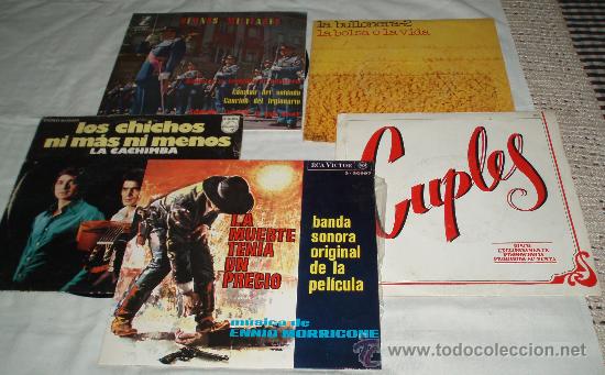 Discos de vinilo: cuatro singles varios cantantes (ver explicaciones) - Foto 1