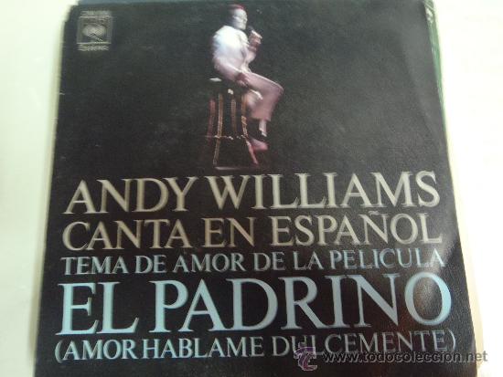 Discos de vinilo: SINGLE ANDY WILLIAMS EL PADRINO - Foto 1