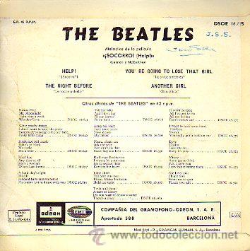 Discos de vinilo: The Beatles 7 EP Help! +3, spanish edit - Foto 2