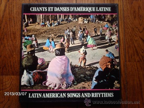 Disques de vinyle: chants y danses  d&acute;amerique latine    - caja 5 lps