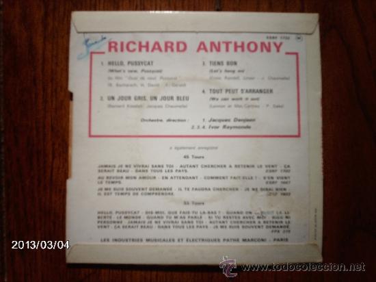 Discos de vinilo: richard anthony  -  hello,  pussycat  +3 - Foto 2