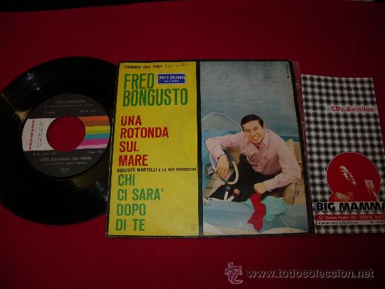Discos de vinilo: Fred Bongusto Una rotonda sul mare Single - Foto 1
