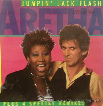 Discos de vinilo: MX-ARETHA FRANKLIN/ JUMPIN JACK FLASH (1986) - Foto 1