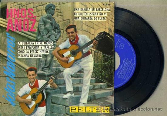 Discos de vinilo: HERMANOS ANOZ : JOTAS NAVARRAS (1961) - Foto 1