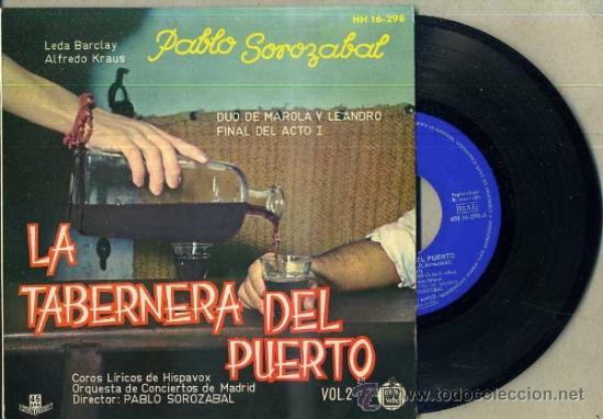 Discos de vinilo: PABLO SOROZ&Aacute;BAL : LA TABERNERA DEL PUERTO VOL. 2 (1961) - Foto 1