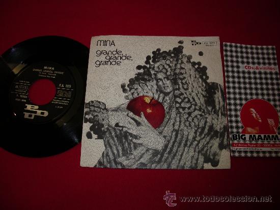 Discos de vinilo: Mina   Grande, grande, grande  Single - Foto 1