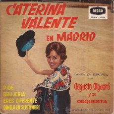 Discos de vinilo: EP-CATERINA VALENTE-EN MADRID-DECCA 71390-AUGUSTO ALGUERO. Lote 36313361