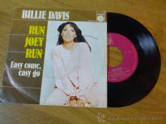 Discos de vinilo: BILLIE DAVIS. RUN JOEY RUN.EASY COME, EASY GO. - Foto 1