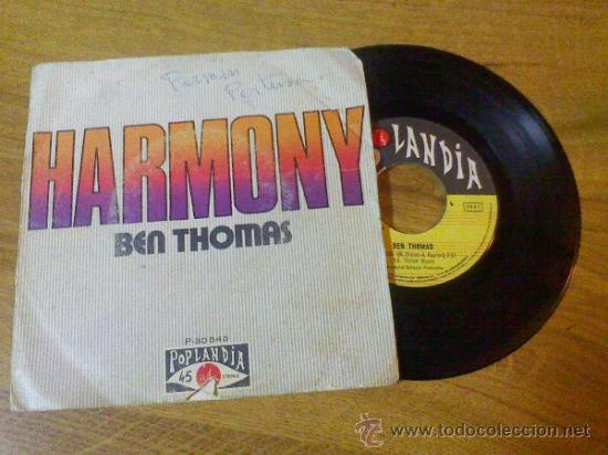 Discos de vinilo: BEN THOMAS. HARMONY. WHISTLING MAN. - Foto 1