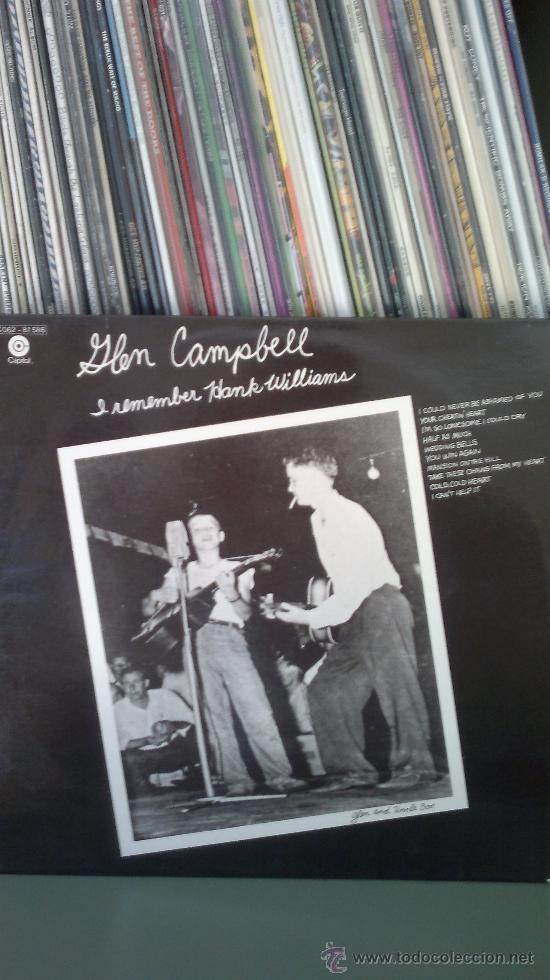 Discos de vinilo: GLEN CAMPBELL - REMEMBER HANK WILLIAMS - Foto 1