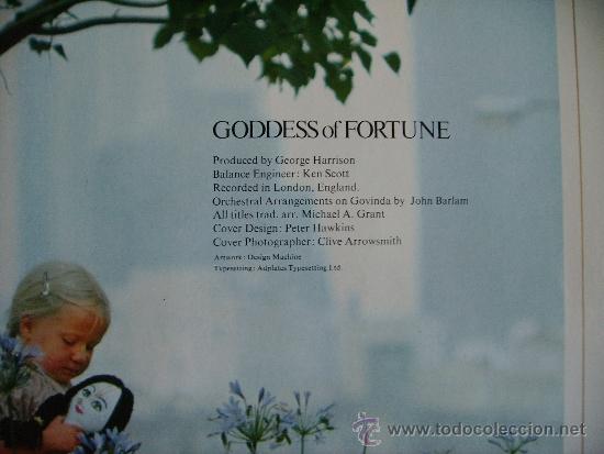 Discos de vinilo: GODDESS OF FORTUNE -- SAME ( PROD. GEORGE HARRISON ) - Foto 2