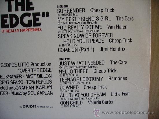 Discos de vinilo: B.S.O. ---- OVER THE EDGE - Foto 2