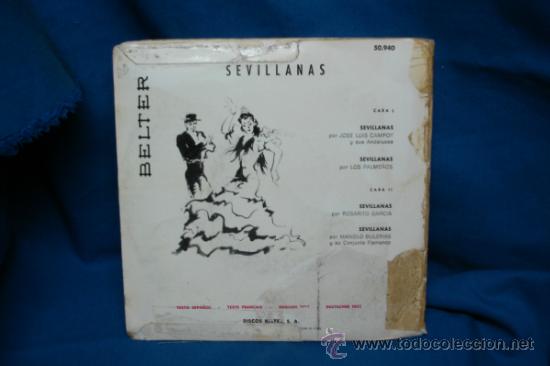 Discos de vinilo: SEVILLANAS - BELTER 1961 - Foto 3