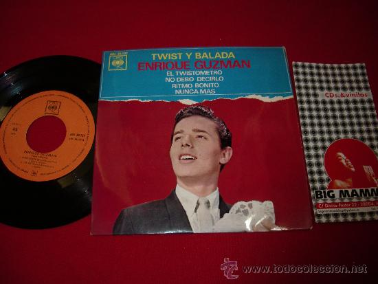 Discos de vinilo: Enrique Guzman     Twist y balada       EP - Foto 1