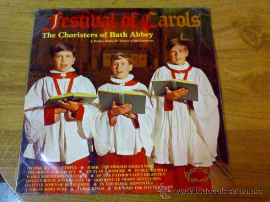 Discos de vinil: FESTIBAL OF CAROLS. THE CHORISTER OF BATH ABBEY.
