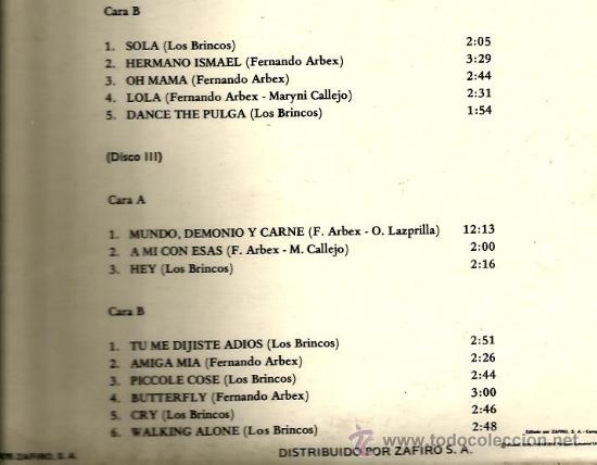 Discos de vinilo: TRIPLE LP DE LOS BRINCOS : PUZZLE ( 29 CANCIONES ) - Foto 3