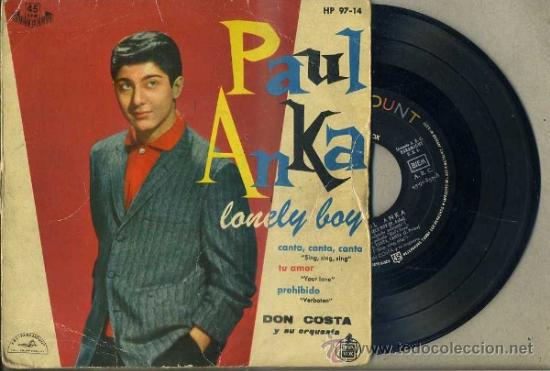 Discos de vinilo: PAUL ANKA : LONELY BOY (1959) - Foto 1