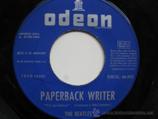Discos de vinilo: SINGLE - THE BEATLES - &rdquo;PAPERBACK WRITER&rdquo; - &rdquo;RAIN&rdquo; - A&Ntilde;O 1966. - Foto 4