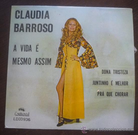 Disques de vinyle: CLAUDIA BARROSO - A VIDA E MESMO ASSIM +3 - EP ED. BRASILE&Ntilde;A - CONTINENTAL 1972 - SI