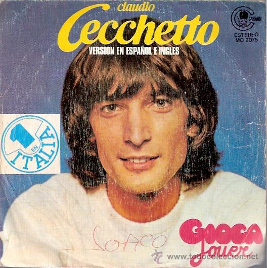 Discos de vinilo: SINGLE VINILO - A&Ntilde;OS 80 - CLAUDIO CECCHETTO - GIOCA JOVER - VERSION ESPA&Ntilde;OL E INGLES - Foto 1