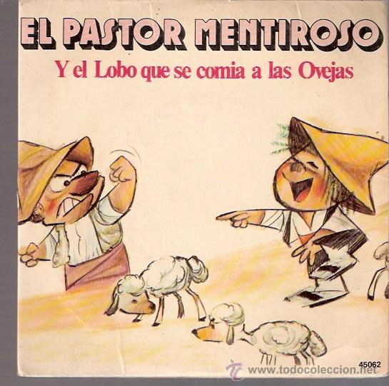 Vinyl-Schallplatten: SINGLE VINILO INFANTIL - EL PASTOR MENTIROSO - Y EL LOBO QUE SE COMIA A LAS OVEJAS