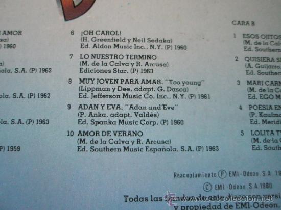 Discos de vinilo: LP-VINILO-D&Uacute;O DIN&Aacute;MICO-20 EXITOS DE ORO-1980-EMI/ODEON-. - Foto 5