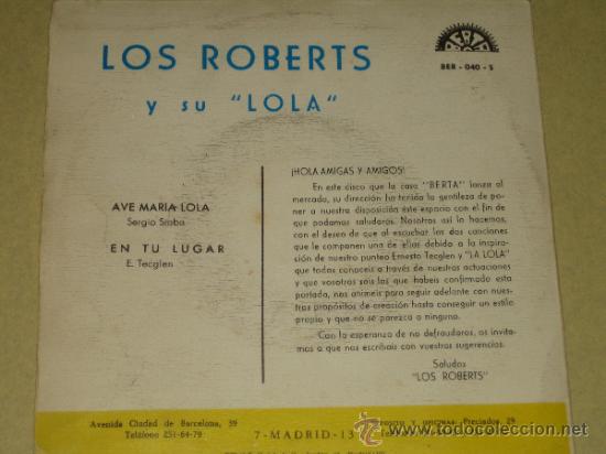 Discos de vinilo: LOS ROBERTS - 1967 - VINILO COMO NUEVO - Foto 2