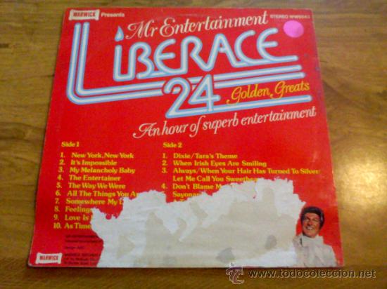Discos de vinilo: LIBERACE. MR. ENTERTAINMENT. 1978 EDICION INGLESA. - Foto 2