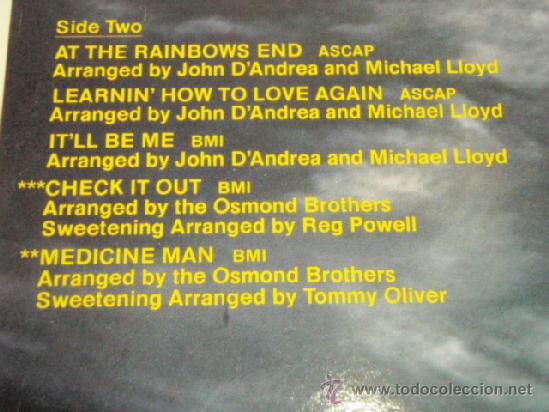 Discos de vinilo: THE OSMONDS    BRAIN STORM    ENGLAND - 1976    LP33   POLYDOR - Foto 4