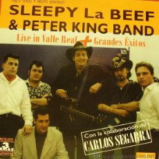 Discos de vinilo: SLEEPY LABEEF & PETER KING BAND CON CARLOS SEGARRA DE LOS REBELDES- LIVE IN VALLEREAL LP DOBLE. Lote 347045213