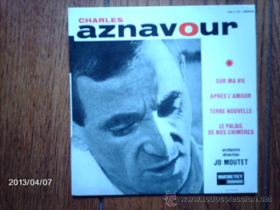 Discos de vinilo: charles aznavour  -  sur ma vie + 3 - Foto 1