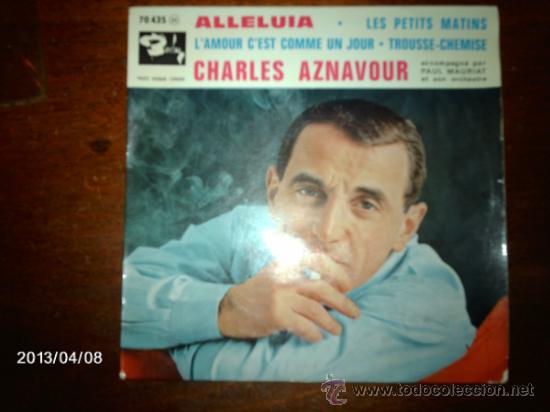 Discos de vinilo: charles aznavour  - alleluia  +  3 - Foto 1