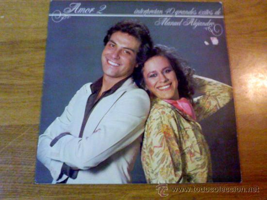 Discos de vinilo: AMOR 2 INTERPRETAN 40 GRANDES EXITOS DE MANUEL ALEJANDRO. 1981 - Foto 1