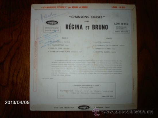 Discos de vinilo: regina et bruno  - chansons corses - Foto 2