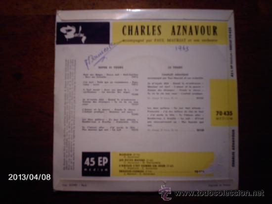 Discos de vinilo: charles aznavour  - alleluia  +  3 - Foto 2