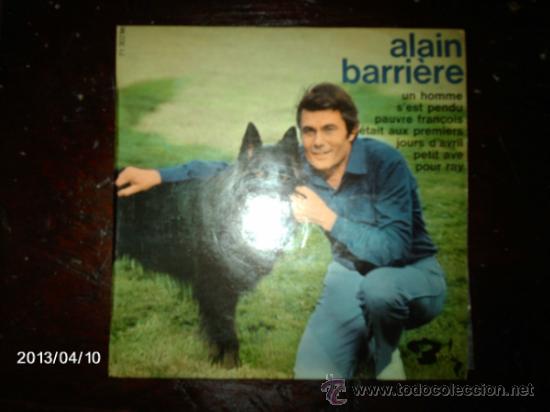 Disques de vinyle: alain barriere  -  un homme s&acute;est pendu  +  3