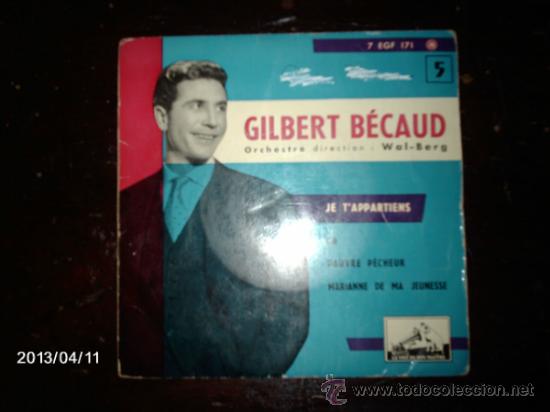 Discos de vinilo: gilbert becaud  -  je t&acute; appartiens  + 3 - Foto 1