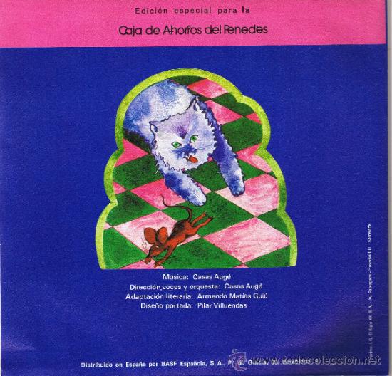 Discos de vinilo: EL GATO CON BOTAS - CASAS AUGÈ - PILAR VILLUENDAS - MATÍAS GUIÚ - 1974 - Foto 2 - 36794656