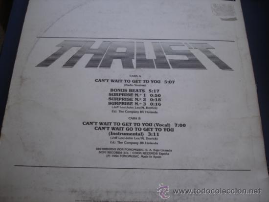 Discos de vinilo: THRUST  CAN&acute;T WAIT TO GET TO YOU - Foto 2