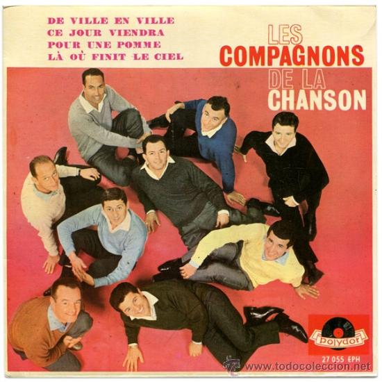 Dischi in vinile: LES COMPAGNON DE LA CHANSON - DE VILLE EN VILLE - EP SPAIN 1963 - POLYDOR 27 055 EPH