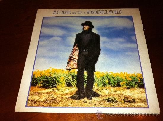 Discos de vinilo: Zucchero featuring Eric Clapton - Wonderful World     - Single 1990 - - Foto 1