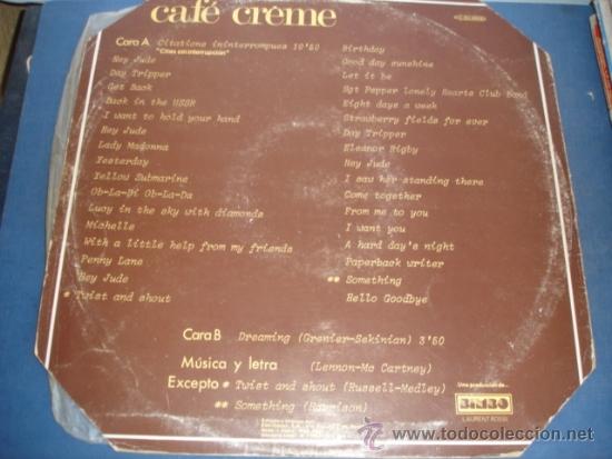 Discos de vinilo: CAFE CREME Citations Ininterrompues   Versiones de los Beatles - Foto 2