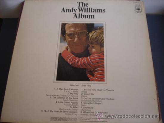 Discos de vinilo: ANDY WILLIAMS&acute;   THE ANDY WILLIAMS ALBUM - Foto 2