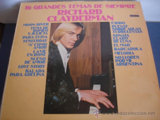 Discos de vinilo: RICHARD CLAYDERMAN   16 GRANDES TEMAS DE SIEMPRE - Foto 1