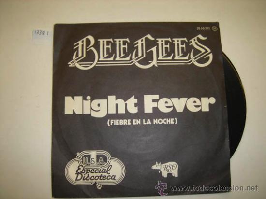 Discos de vinilo: Single BEE GEES, Night Fever. - Foto 1