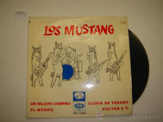 Discos de vinilo: Single LOS MUSTANG, Un billete compro. - Foto 1