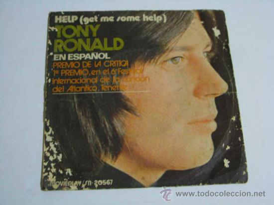 Discos de vinilo: Single TONY RONALD, Help. - Foto 1