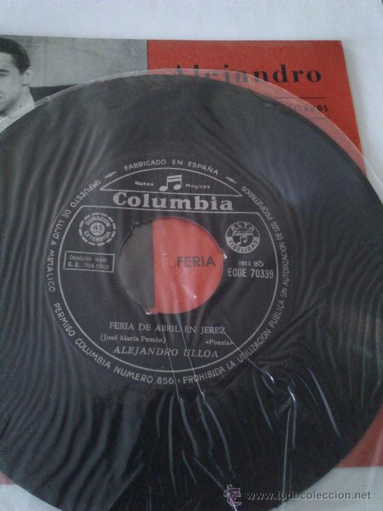 Discos de vinilo: Antiguo Single De Alejandro Ulloa Recitados, Vinilo De 1962 - Foto 3
